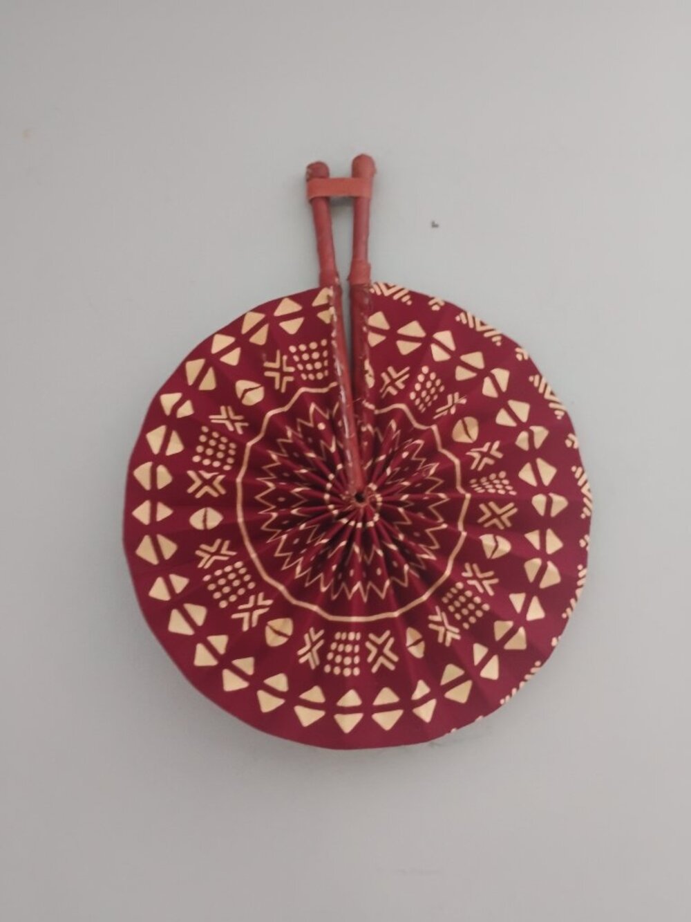 Ankara textile handmade folded fan